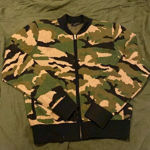 J.Crew zip up camo sweater